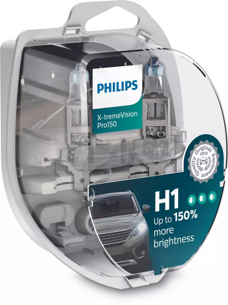 Philips H1 12V 55W P14,5s X-tremeVision Pro150 Set - 2 Stück